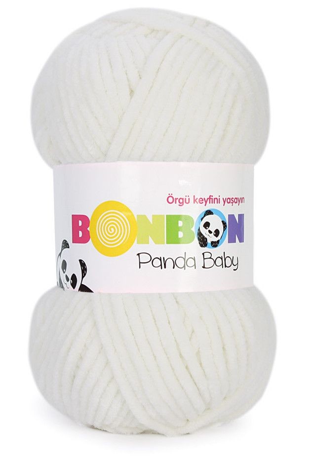 Пряжа Bonbon Panda Baby Нако - 3081 (белый)