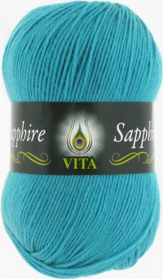Пряжа Sapphire (VITA) - 1541 (тем.зеленая бирюза)