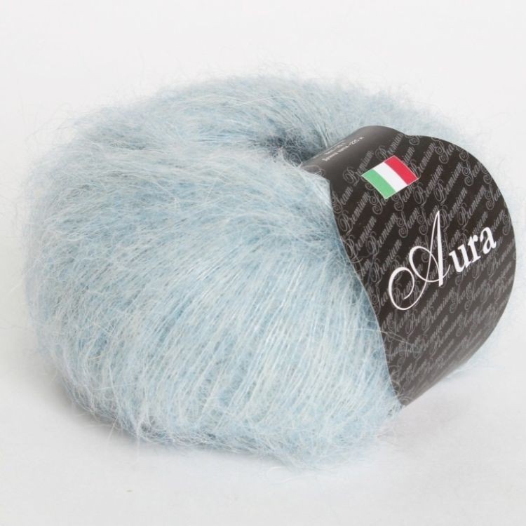Пряжа Аура (Сеам) - 824 (голубой мрамор)