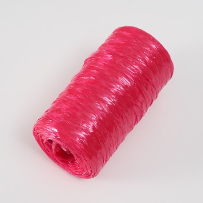 Пряжа "Для вязания мочалок"100% полипропилен 300м/75±10 гр (набор 3 шт. белый, рубин,черный)