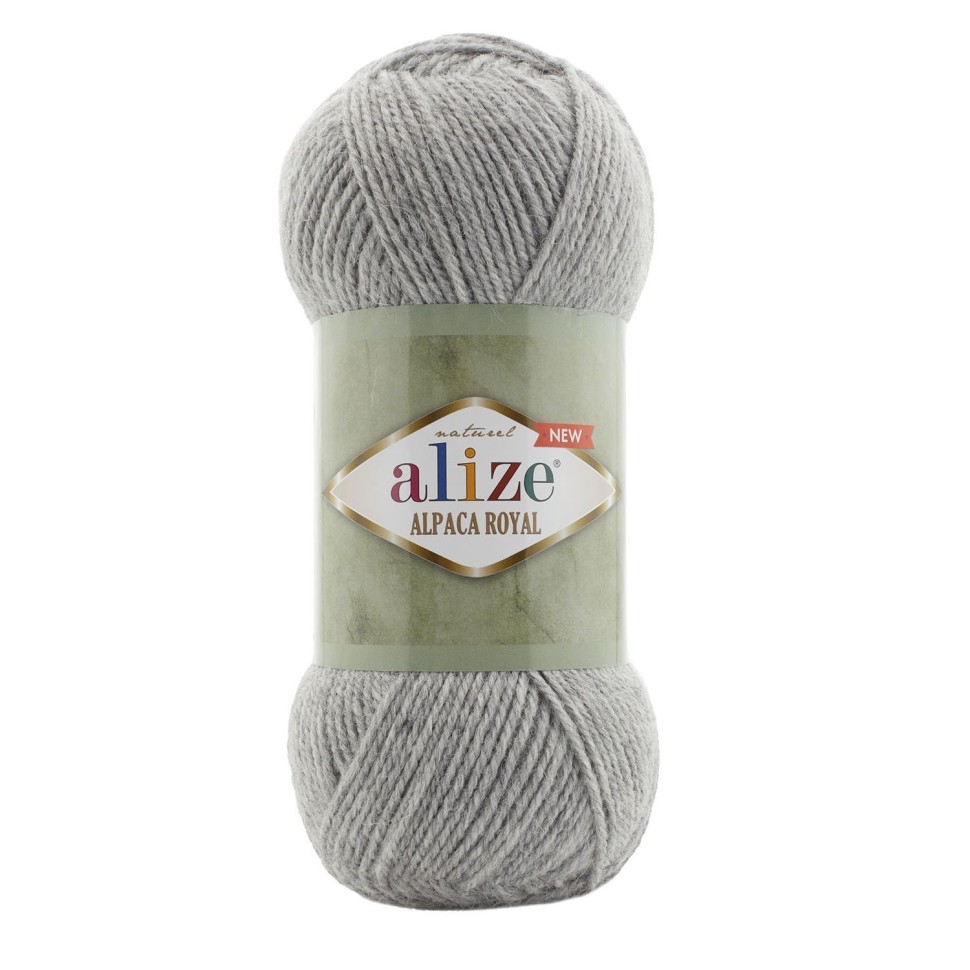Пряжа Alpaca royal new, Alize - 21 (св.серый меланж)