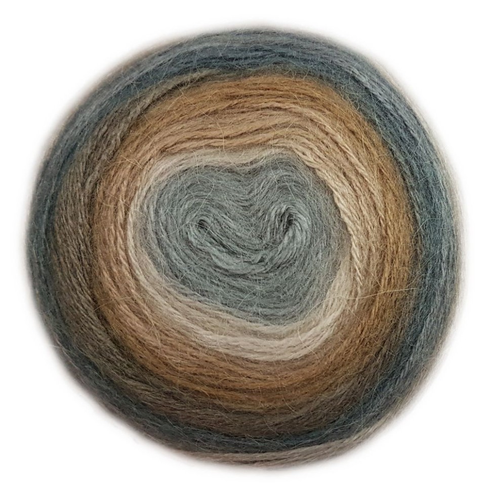 Пряжа Angora Luks Color (Нако) - 81907 (серый/бежевый)