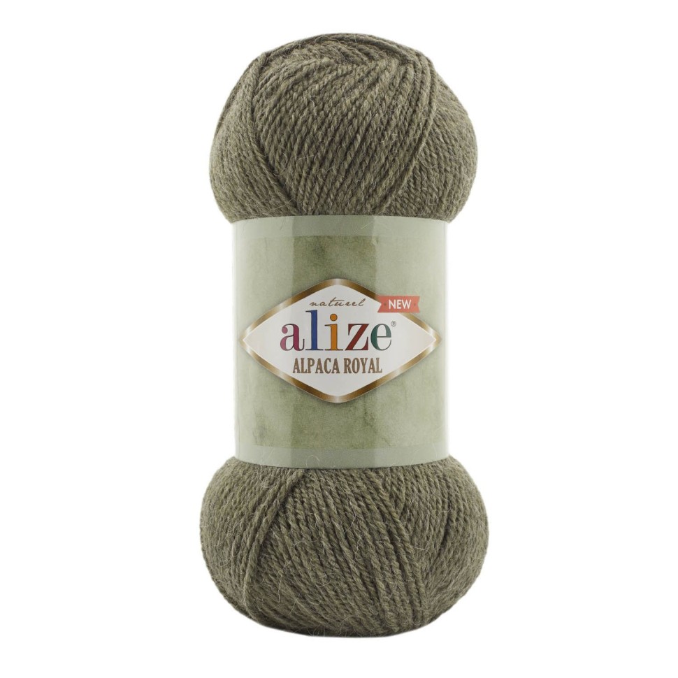 Пряжа Alpaca royal new, Alize - 577 (зеленый меланж)