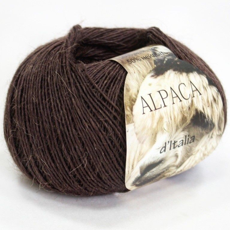 Пряжа Альпака де Италия (Сеам) - 0404 (горький шоколад)
