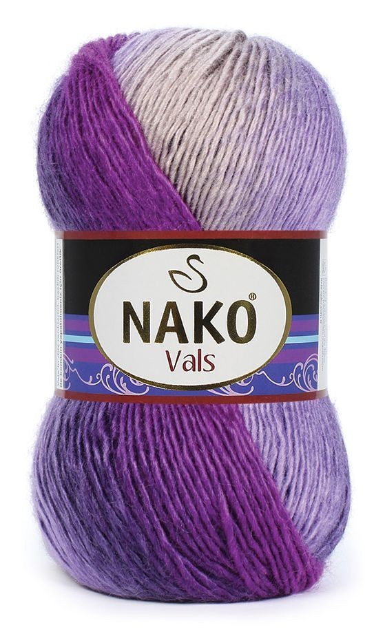 Пряжа Vals (Nako) - 87132 (фиолет/коралл/верба)