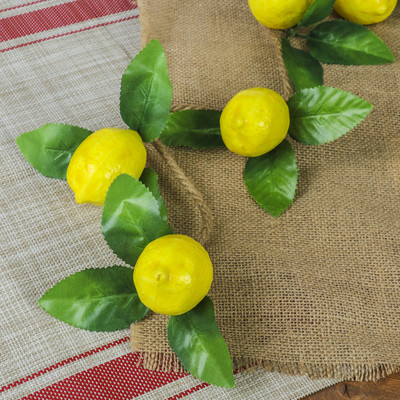Муляж "Связка 5 лимонов" 50 см (размер лимона 7х5см)
