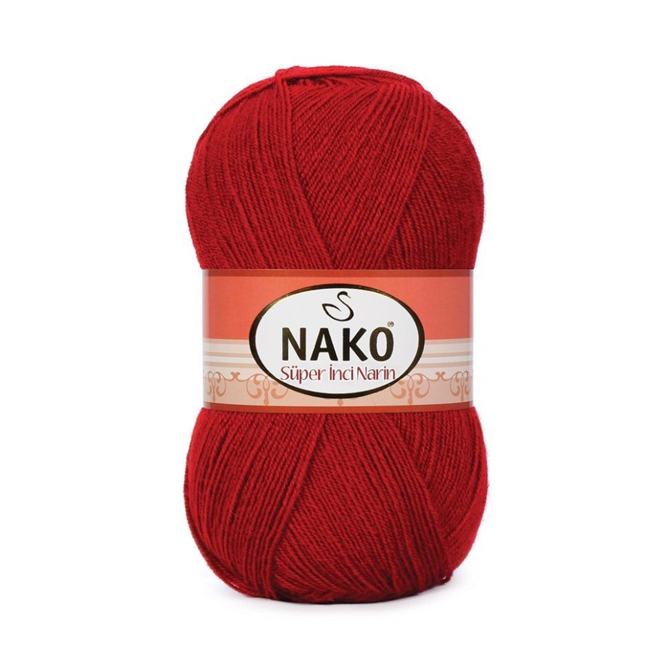 Пряжа Super Inci Narin, Nako - 1175 (тем.красный)