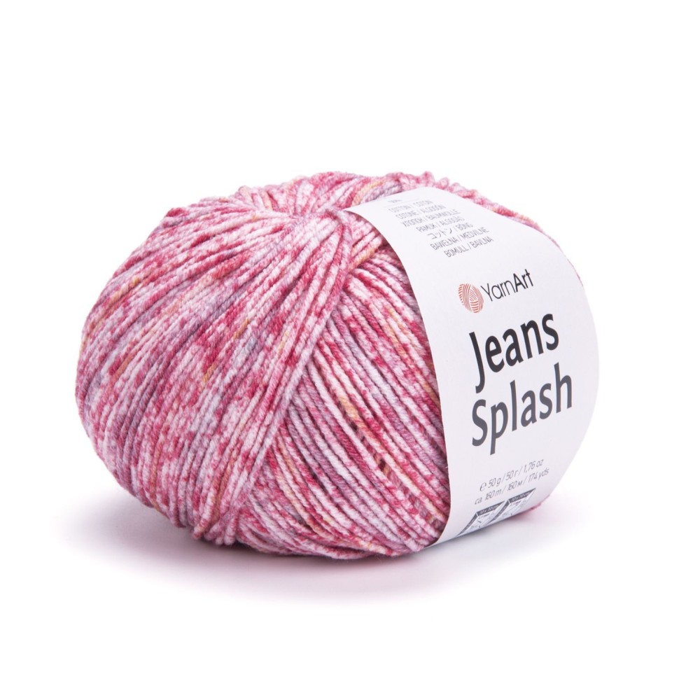 Пряжа Jeans Splash, YarnArt - 941 (розовый принт)