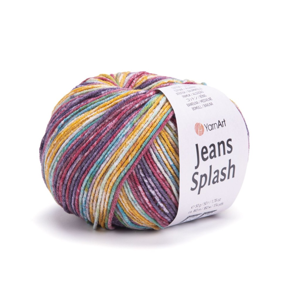 Пряжа Jeans Splash, YarnArt - 943 (вишневый принт)