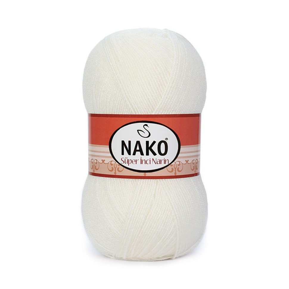 Пряжа Super Inci Narin, Nako - 208 (белый)