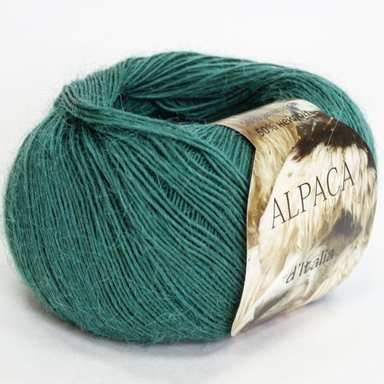 Пряжа Альпака де Италия (Сеам) - 19 (изумрудно-зеленый)