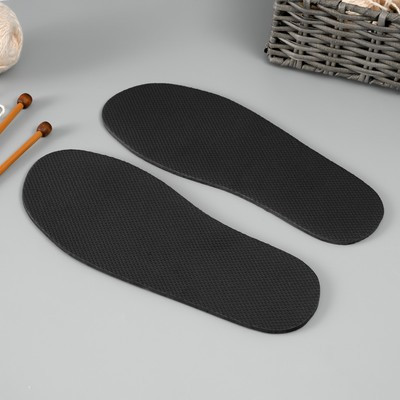 Подошва для вязания обуви "Эва" размер "45", толщина 4 мм, черный