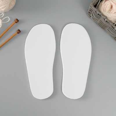 Подошва для вязания обуви "Эва" размер "37", толщина 4 мм, белый