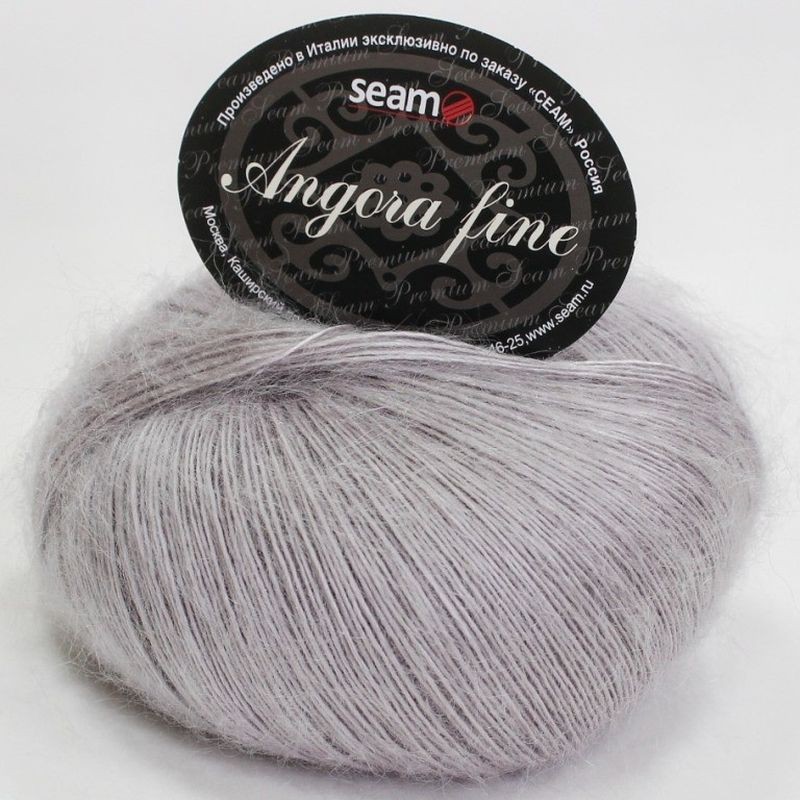 Пряжа Ангора фине (Сеам) - 163802 (серый)