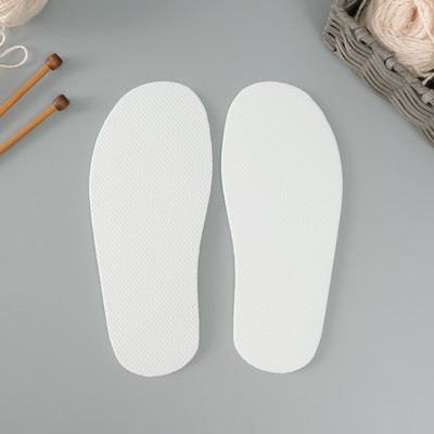 Подошва для вязания обуви "Эва" размер "38", толщина 4 мм, белый