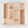 Ящик деревянный "Лабиринт" 25х25х5 см, цвет натуральный