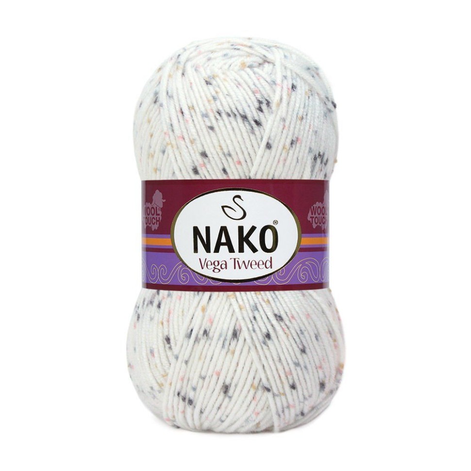 Пряжа Vega Tweed, Nako - 31752 (белый)