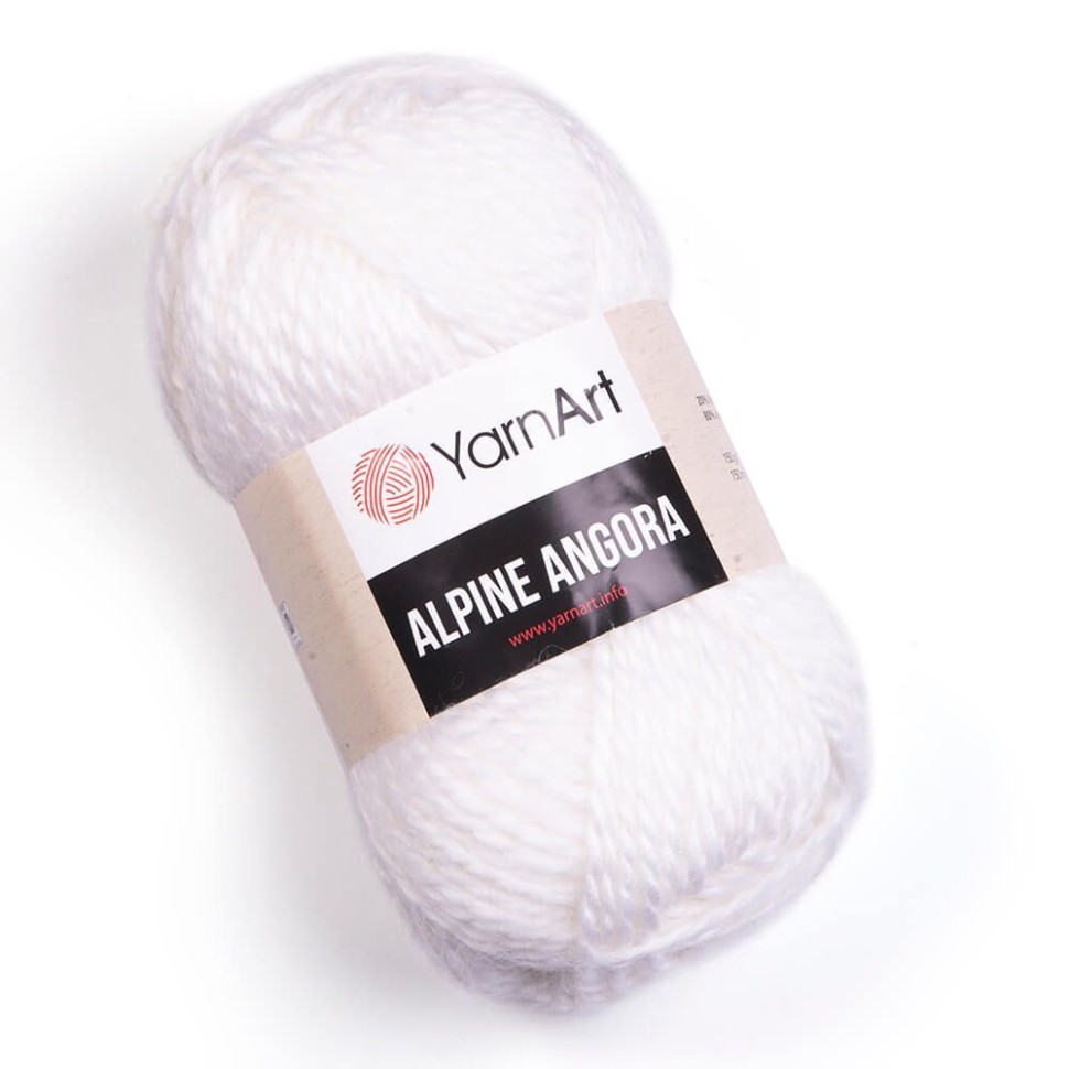 Пряжа Alpine Angora (YarnArt) - 330 (белый)