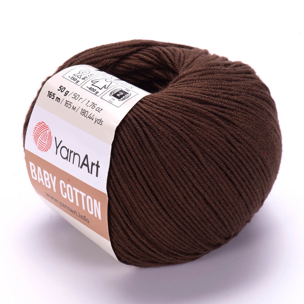 Пряжа Baby Cotton YarnArt - 408 (коричневый)