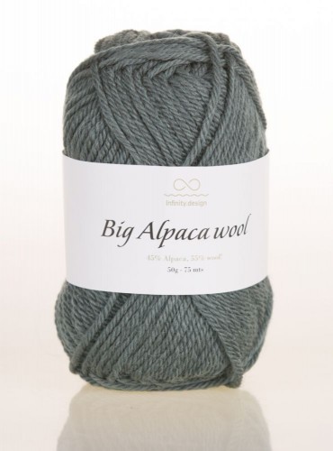 Пряжа BIG Alpaca Wool (INFINITY) 7572  серо-зеленый