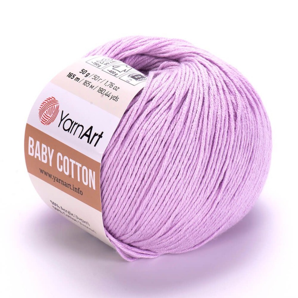 Пряжа Baby Cotton YarnArt - 416 (св.сирень)