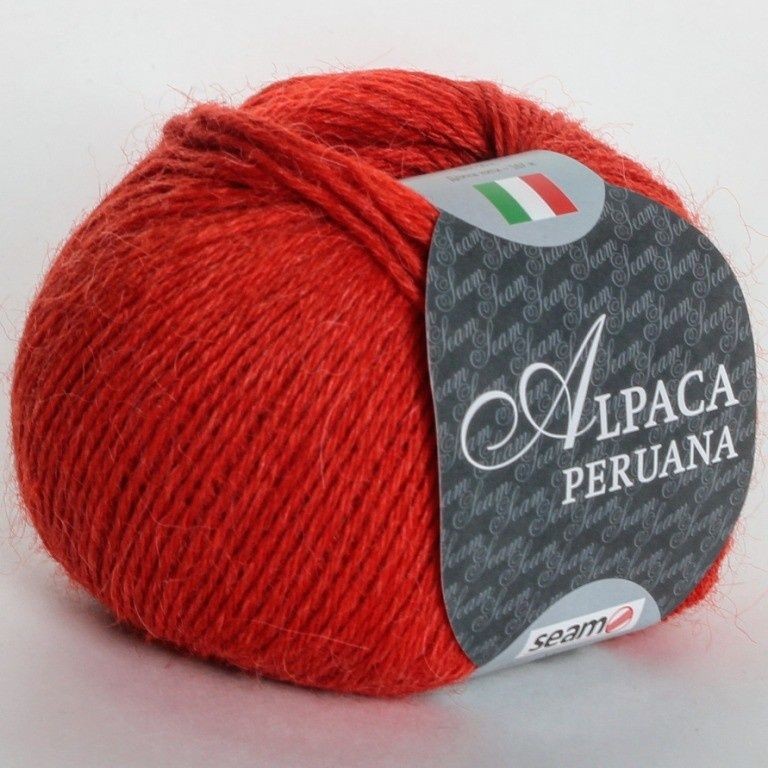 Пряжа Альпака перуана (Сеам) - 3580 (кирпично-красный)
