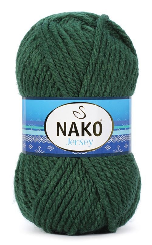Пряжа JERSEY (Nako) - 3601 (тем.зеленый)