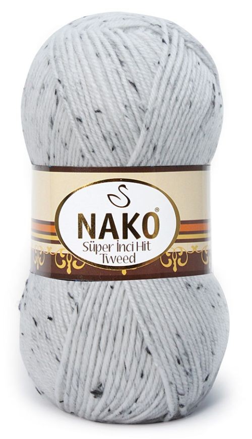 Пряжа Tweed super hit (Nako) - 208 S (белый)
