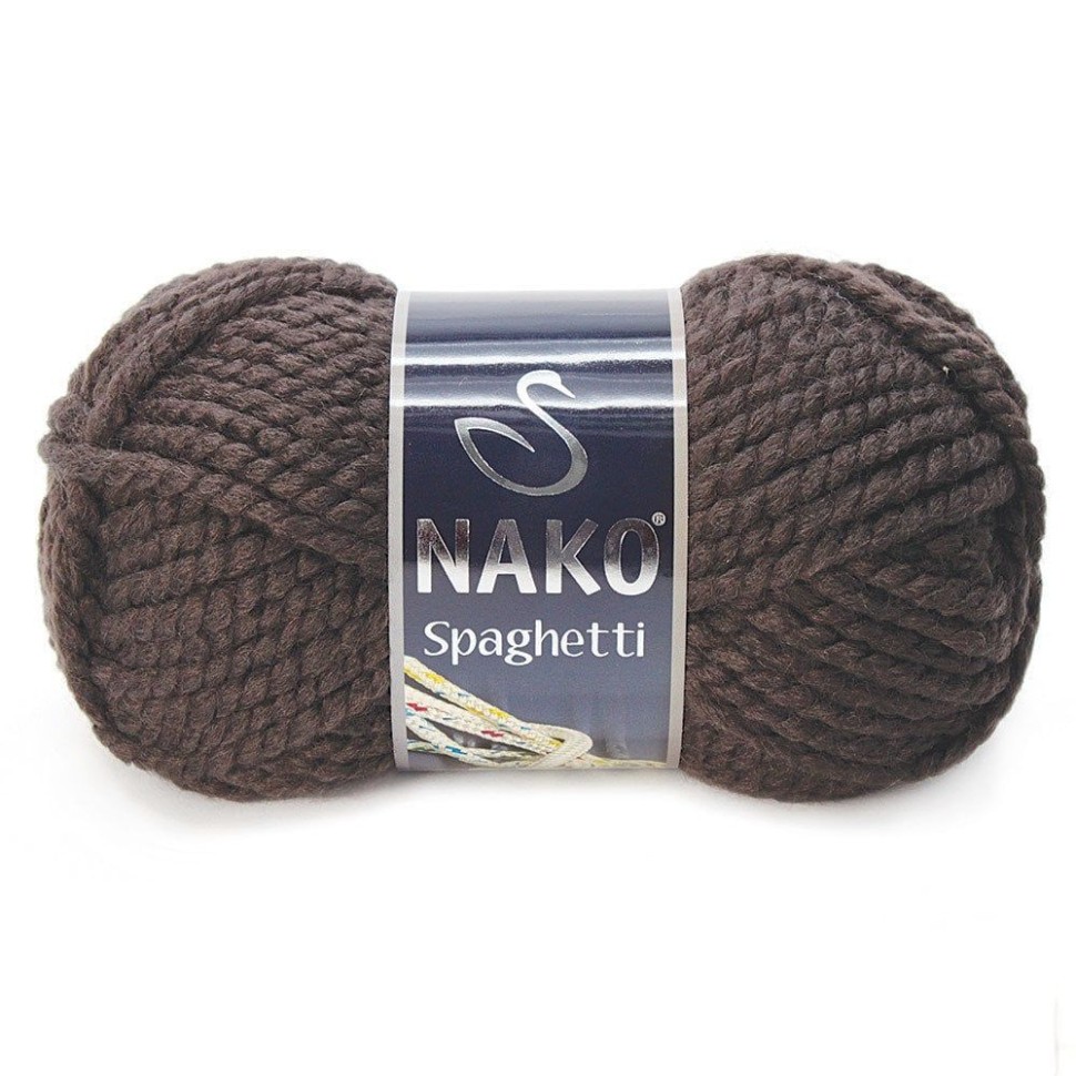 Пряжа Spaghetti (Nako) - 4987 (коричневый)