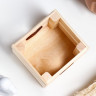 Кашпо деревянное 12×11×9 см "Однушка Лайт", двухреечное, сердце, натуральный Дарим Красиво