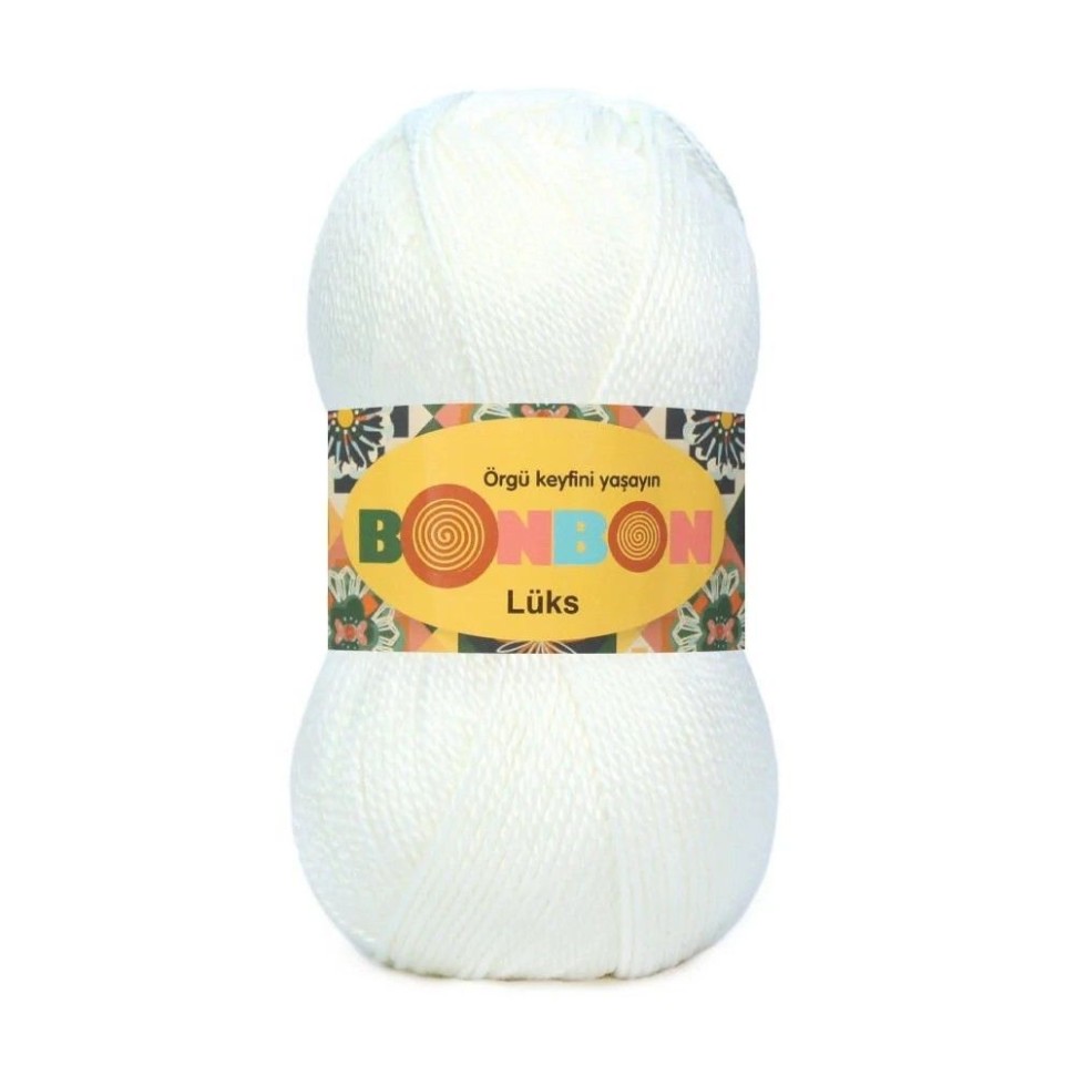 Пряжа Bonbon luks Nako - 98200 (белый)