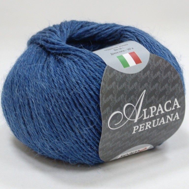 Пряжа Альпака перуана (Сеам) - 6480 (ярко-синий)