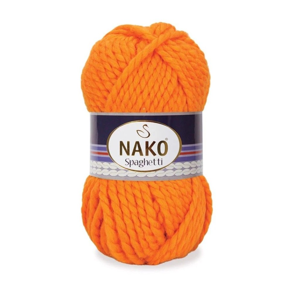 Пряжа Spaghetti (Nako) - 93 (яр.оранжевый)