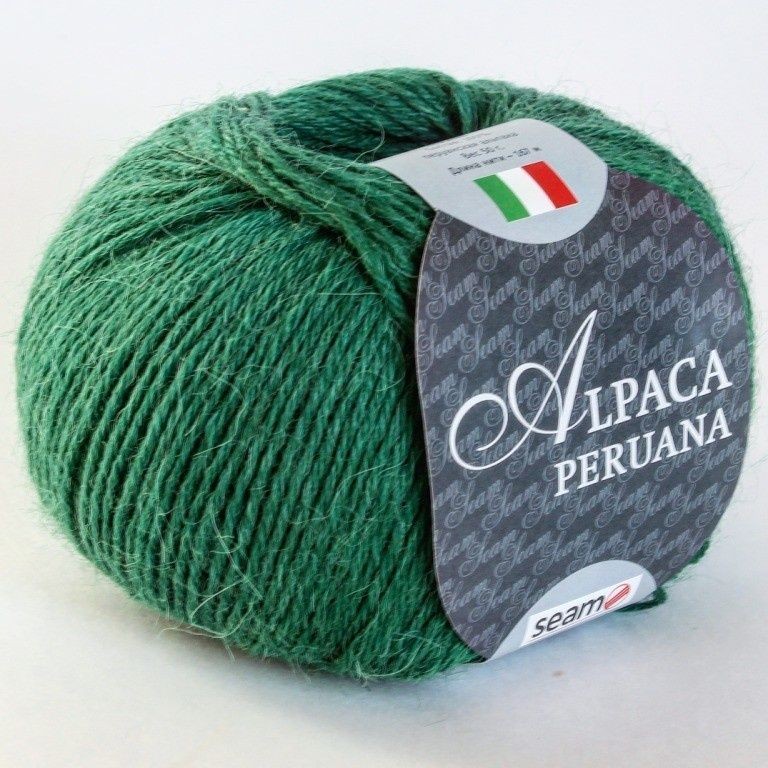 Пряжа Альпака перуана (Сеам) - 7370 (зеленый)