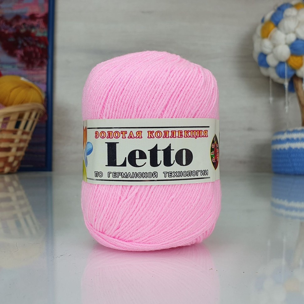 Пряжа Летто - 021 (барби(розовый))