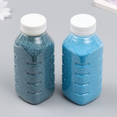 Песок цветной в бутылках "Синий" 500 гр МИКС