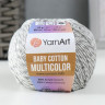 Пряжа "Baby Cotton Multicolor" 50%акрил, 50%хлопок 165м/50гр (5202 серый меланж)