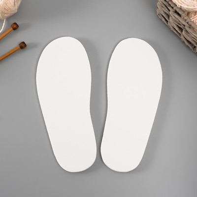 Подошва для вязания обуви "Эва" размер "38", толщина 7 (±0,5) мм, белый
