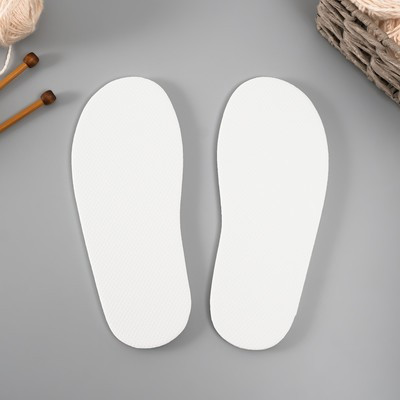 Подошва для вязания обуви "Эва" размер "39", толщина 7 (±0,5) мм, белый