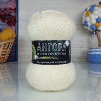 Ангора кролик серебристый - 111 (кремовый)