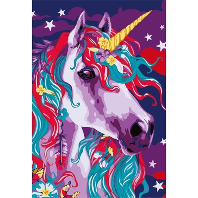 Алмазная мозаика с частичным заполнением «Единорог» 50x60 см, на подрамнике Алмазная мозаика с частичным заполнением «Единорог» 50x60 см, на подрамнике