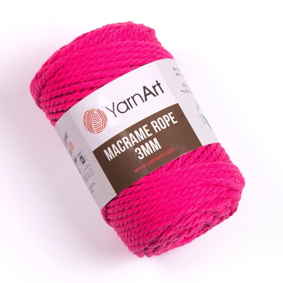 Macrame Rope 3mm - 803 (яр. розовый)