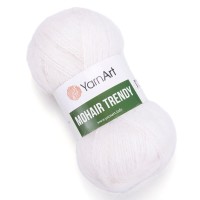 Mohair Trendy YarnArt - 101 (белый)