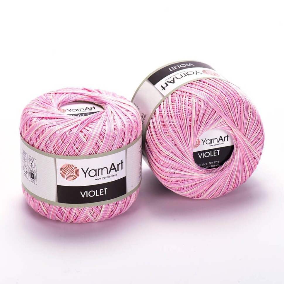 VIOLET MELANGE (YarnArt) - 3051 (неж.роз.- бел)