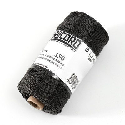 Нить кручёная 3-х прядная полипропиленовая, d=1,1 мм 150 м (набор 3 шт. красн,черн,бел)