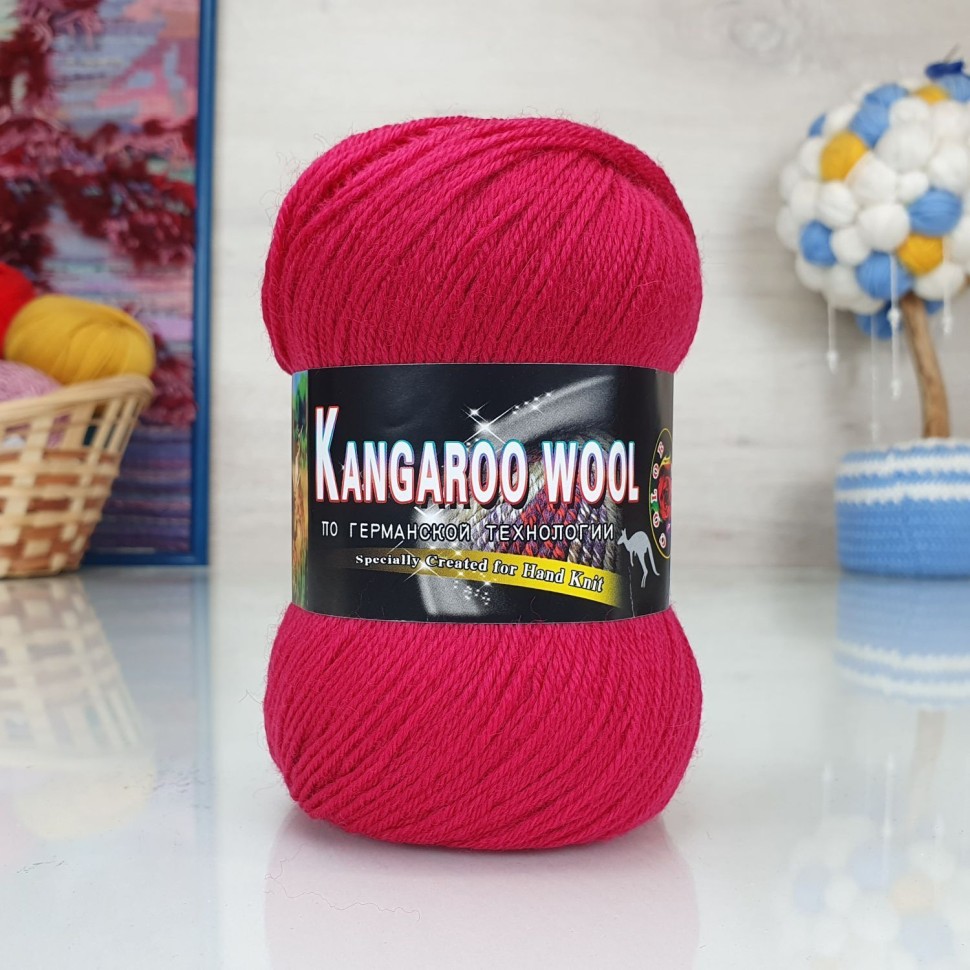 KANGAROO WOOL - 2224 (малиновый)
