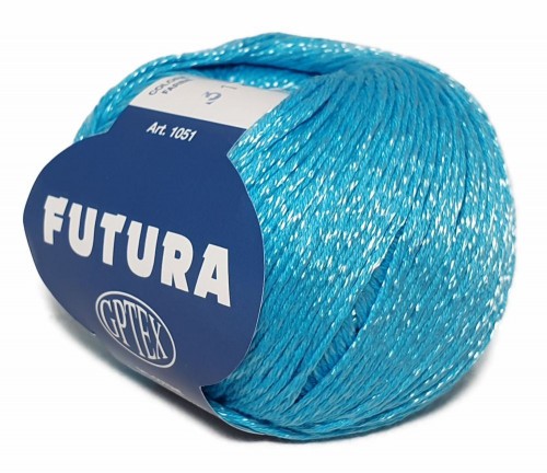 Пряжа Futura (GPTEX) 314  голубая бирюза