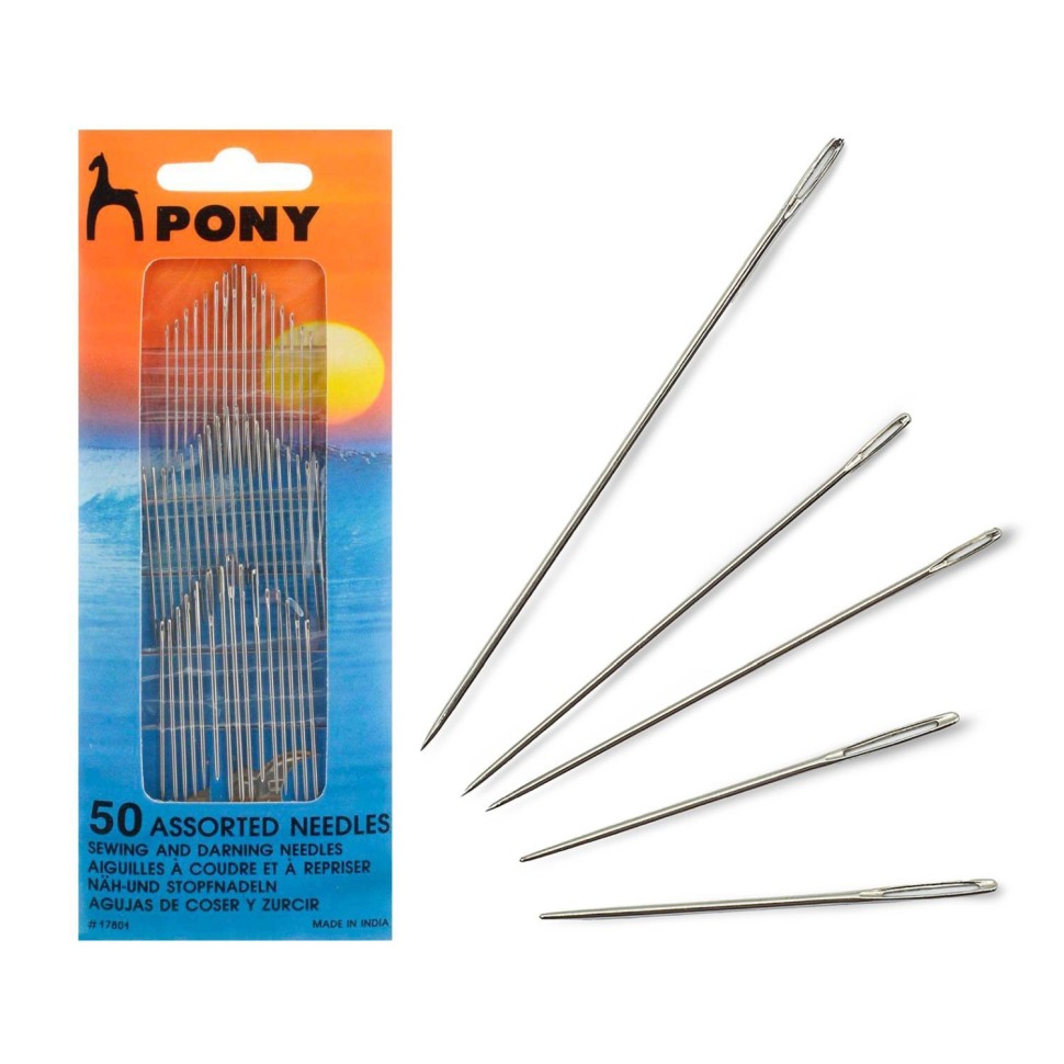 17801 Ассорти игл, со вдевателем, 50 шт PONY