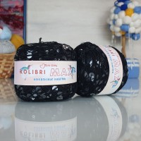 Колибри макси королевские пайетки - 158 (черный с  прозрачными пайтками)