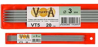 Спицы 5-ти компл. VT5 алюминий с покрытием d 3.0 мм 20 см/5 шт Visantia